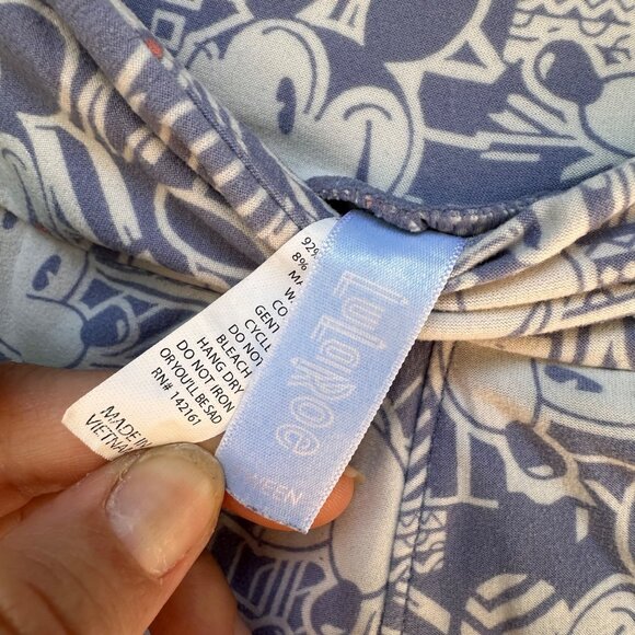 LuLaRoe Disney Mickey Mouse Print Leggings Tween Size Blue & White Stretchy - Picture 2 of 7